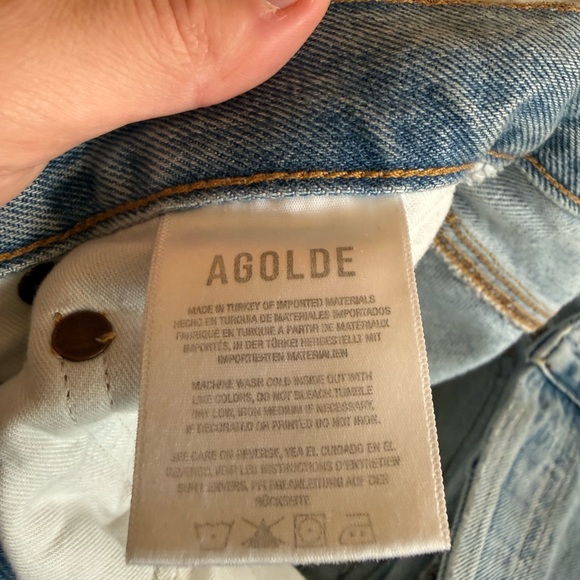 Agolde Light Blue Straight Leg Jeans, size 28 - Picture 4 of 7